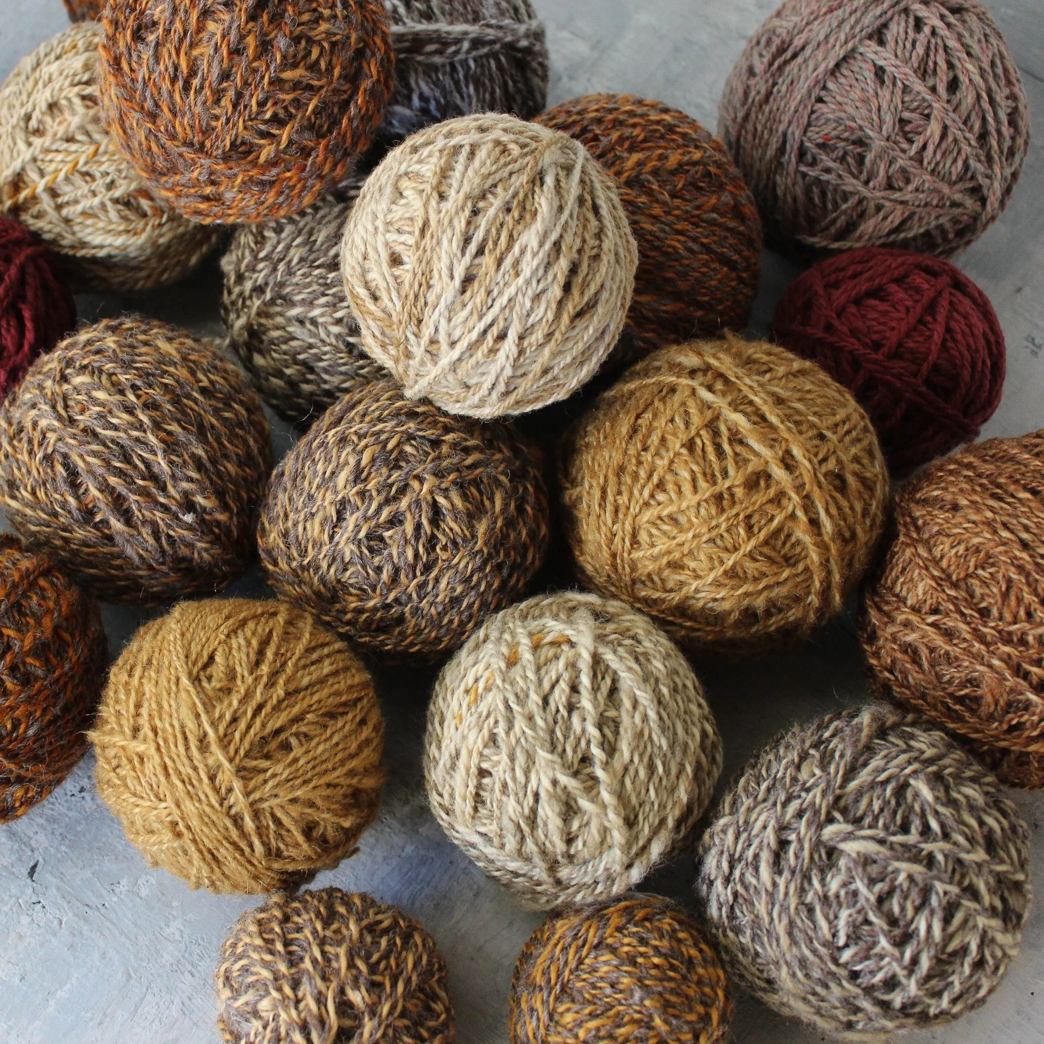 Local Handspun Plant Dyed Yarn Balls