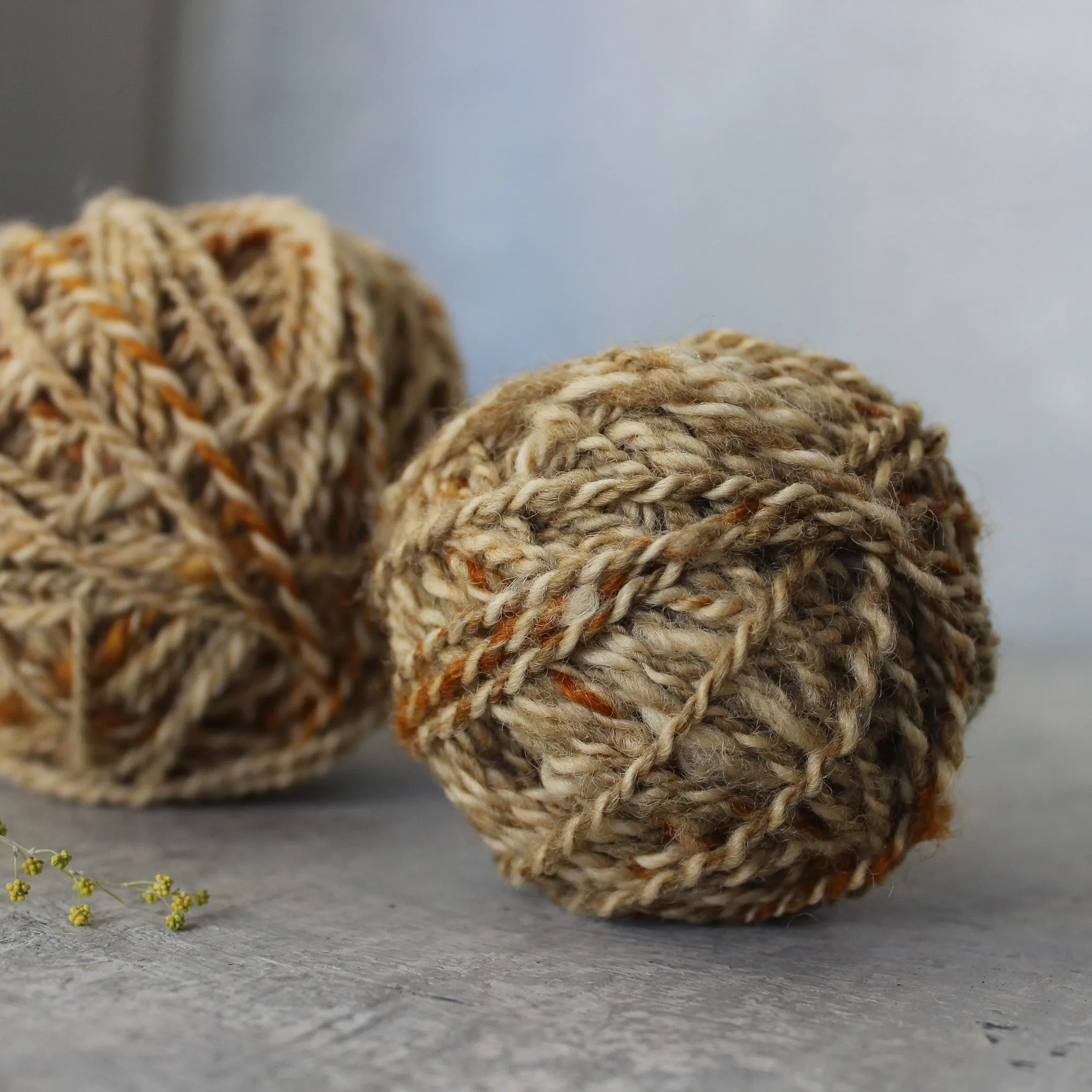 Local Handspun Plant Dyed Yarn Balls