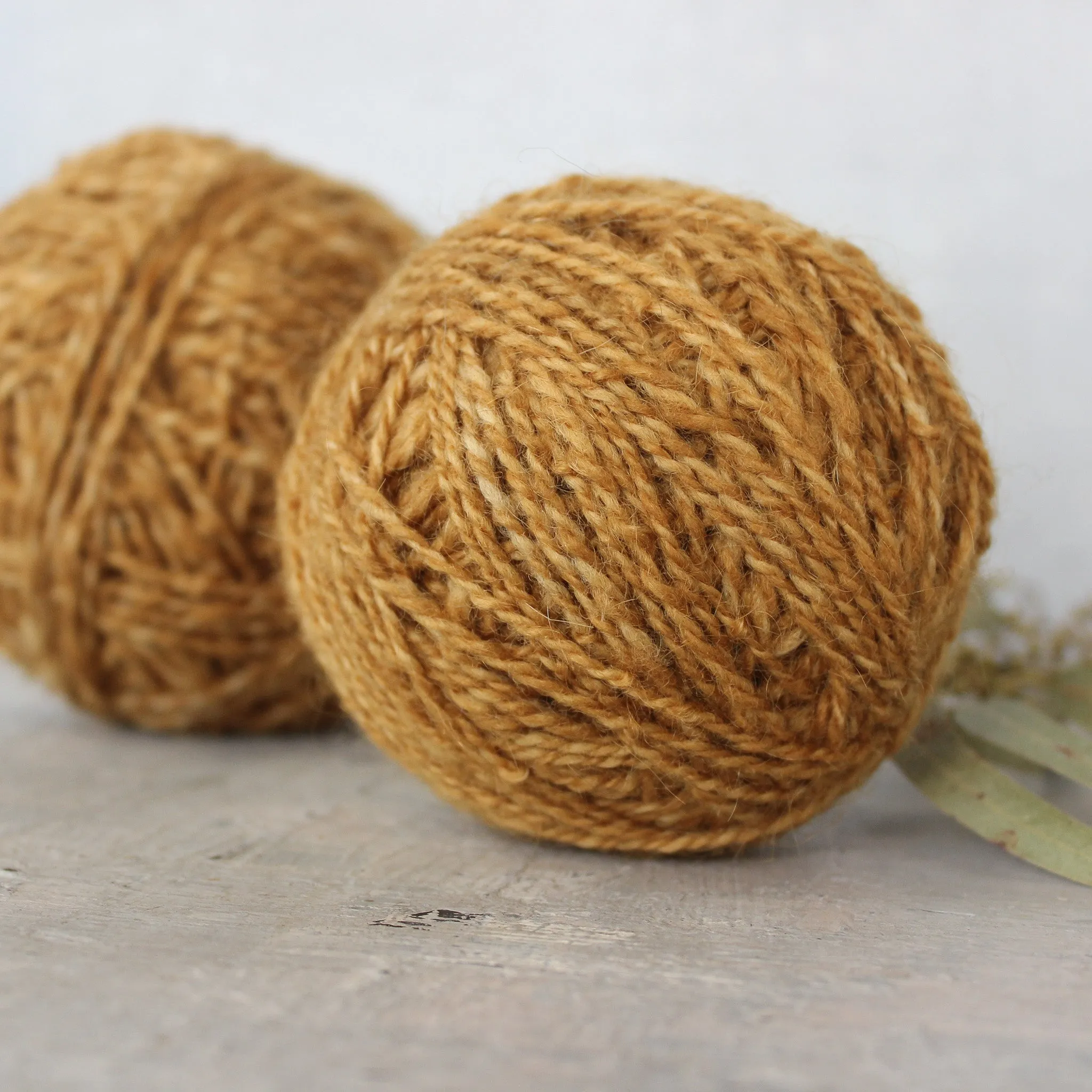 Local Handspun Plant Dyed Yarn Balls
