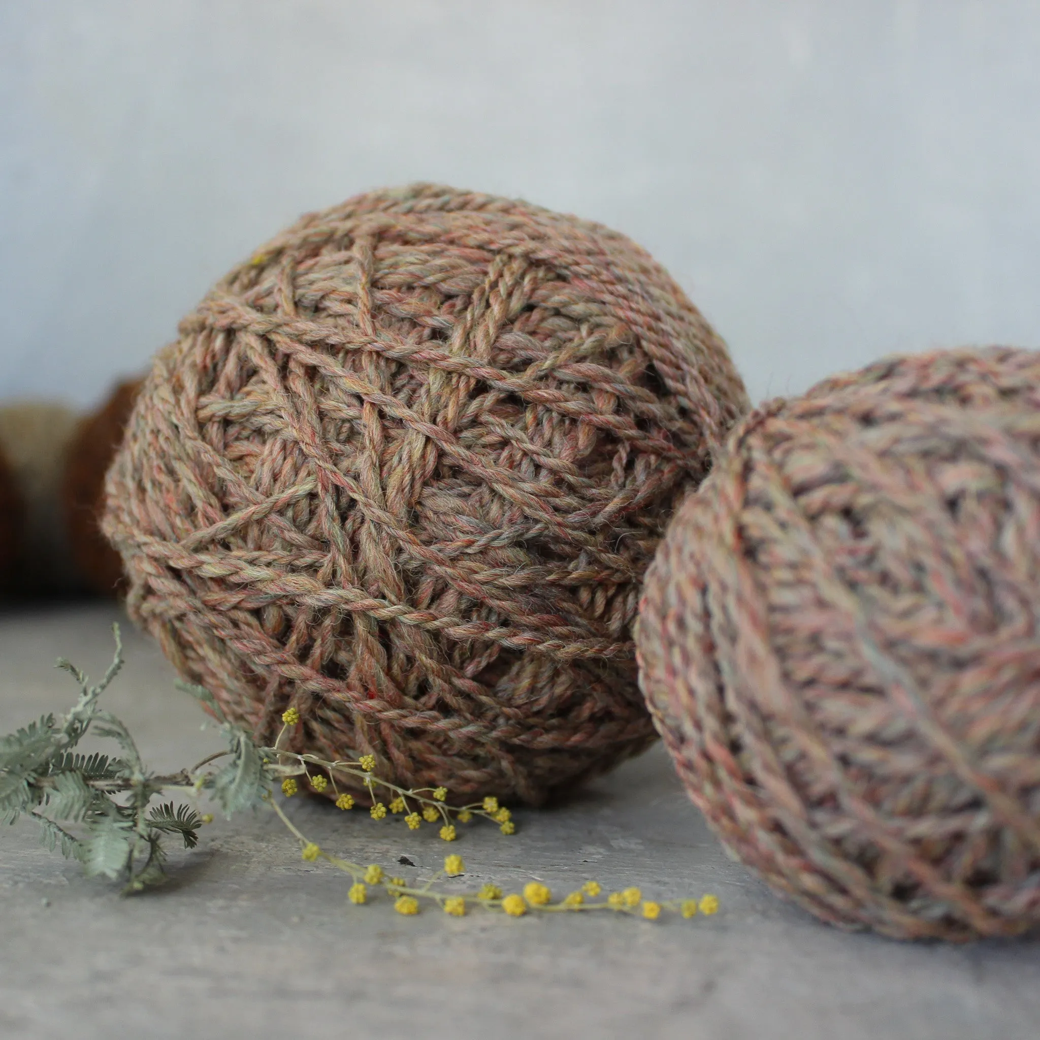 Local Handspun Plant Dyed Yarn Balls