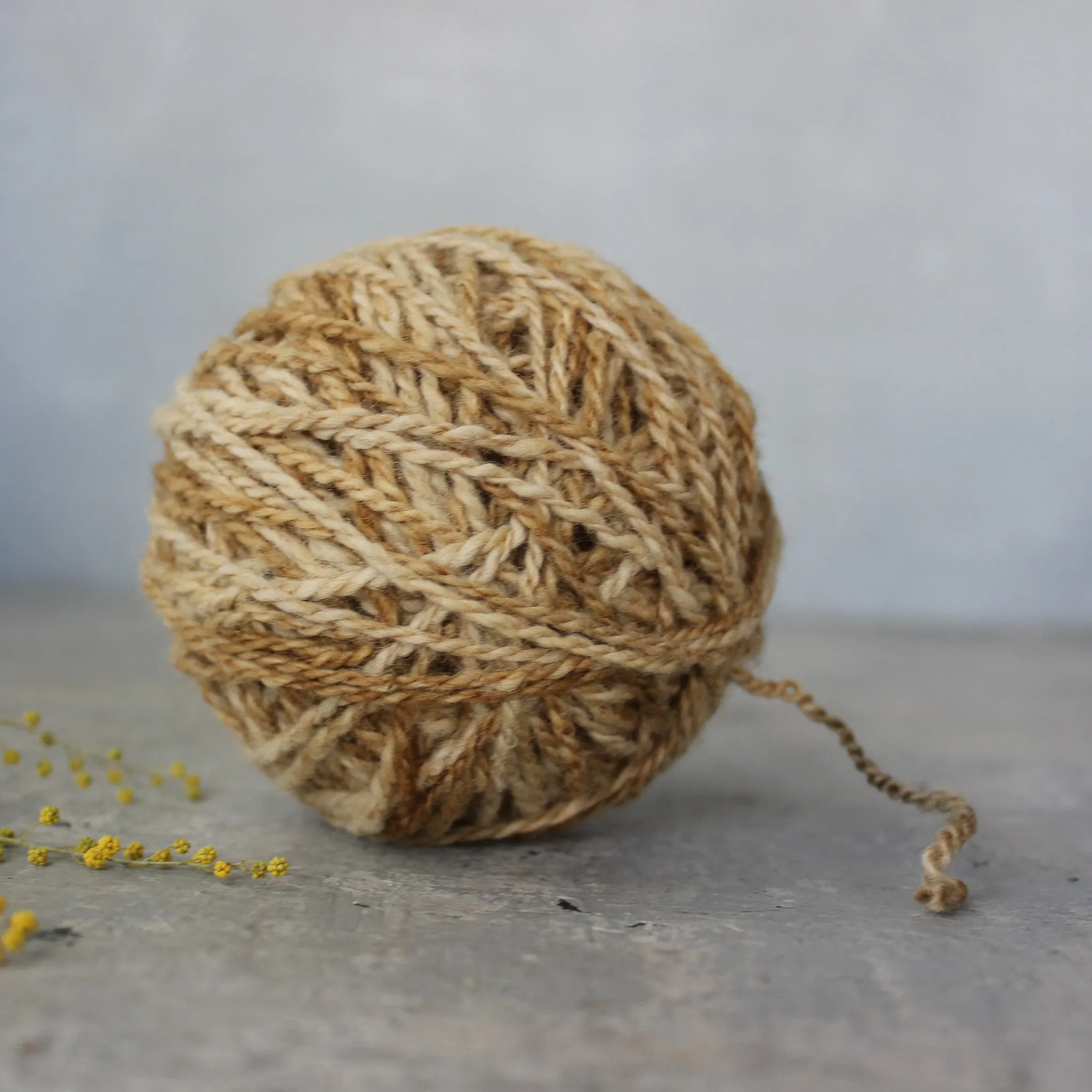 Local Handspun Plant Dyed Yarn Balls