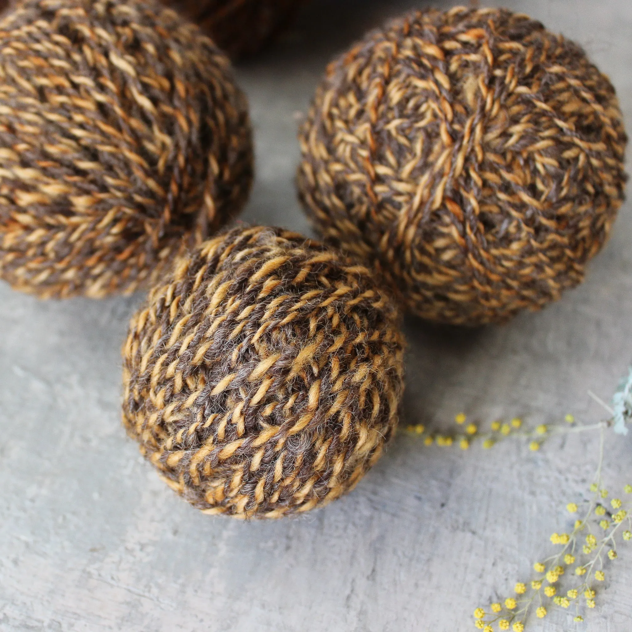Local Handspun Plant Dyed Yarn Balls