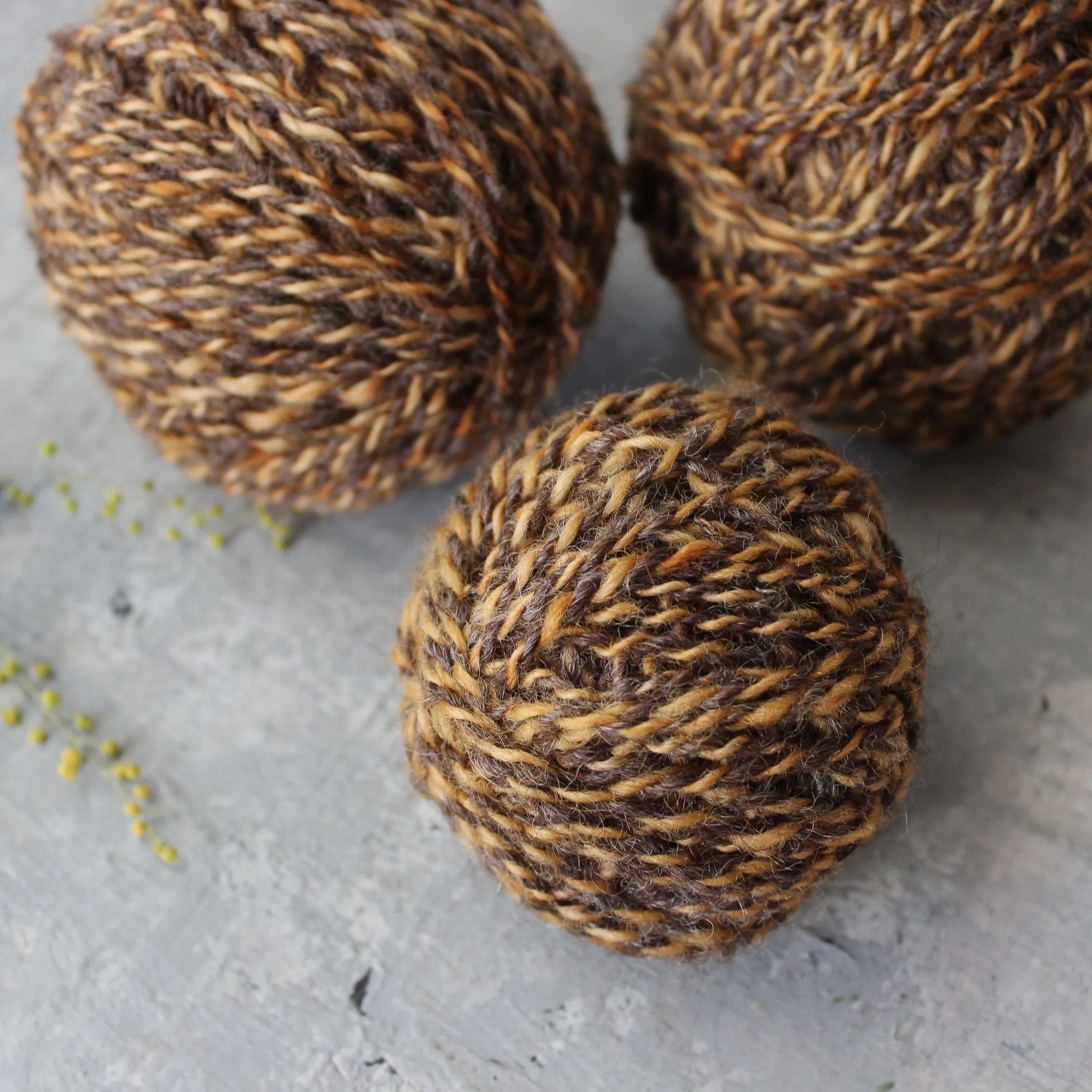 Local Handspun Plant Dyed Yarn Balls