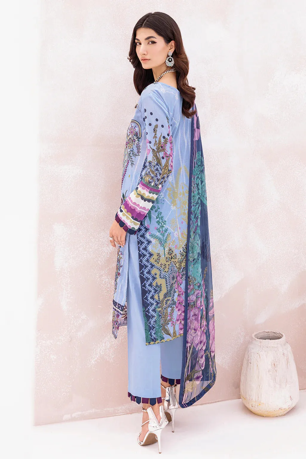 Mashaal by Ramsha Unstitched 3 Piece Luxury Lawn Vol-07 Collection'2023-L-711