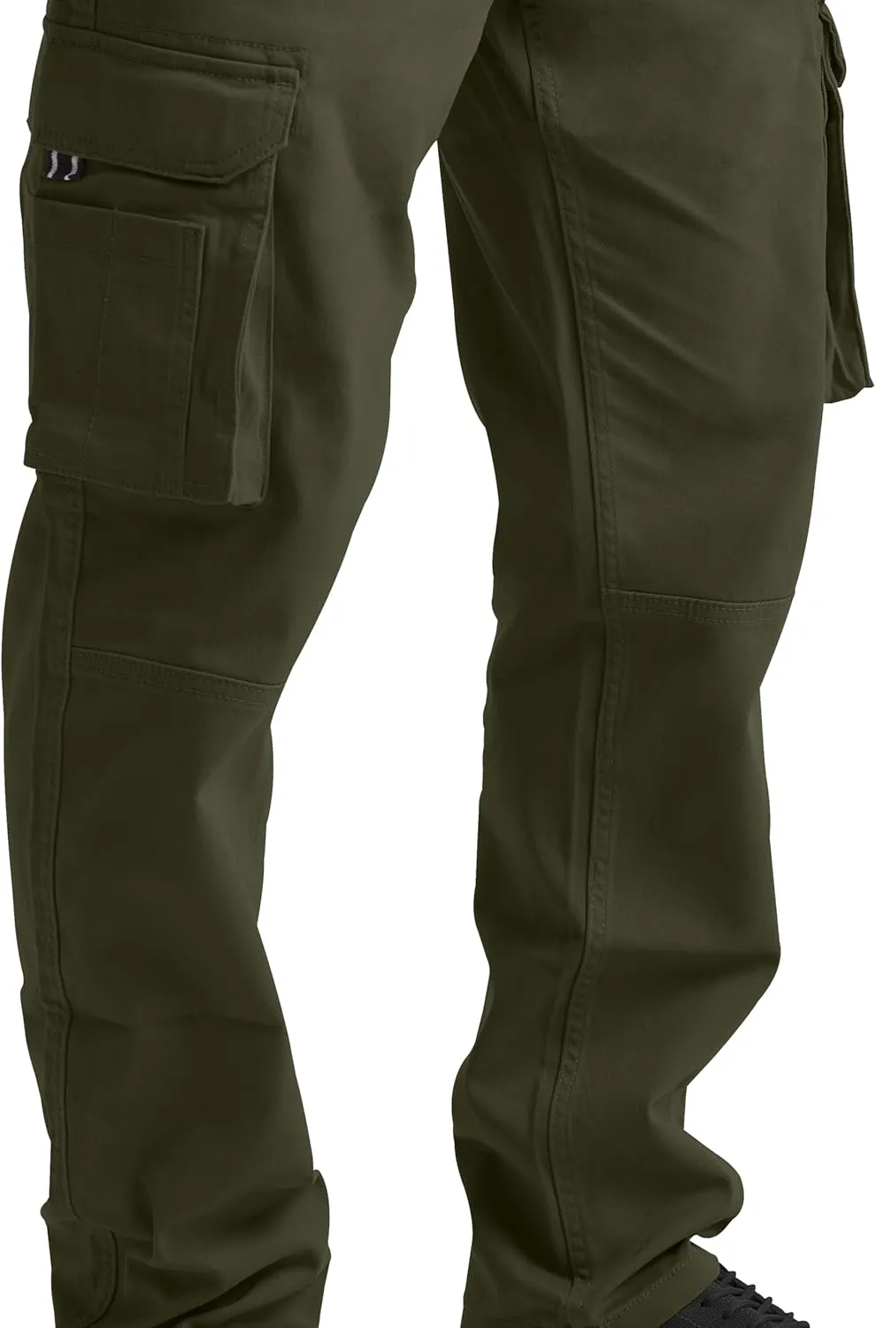 Mens Cargo Pants Stretch Flex Heavy Duty 12 Pockets Outdoor Hiking Security Relaxed Fit Wild Work Utility Pants