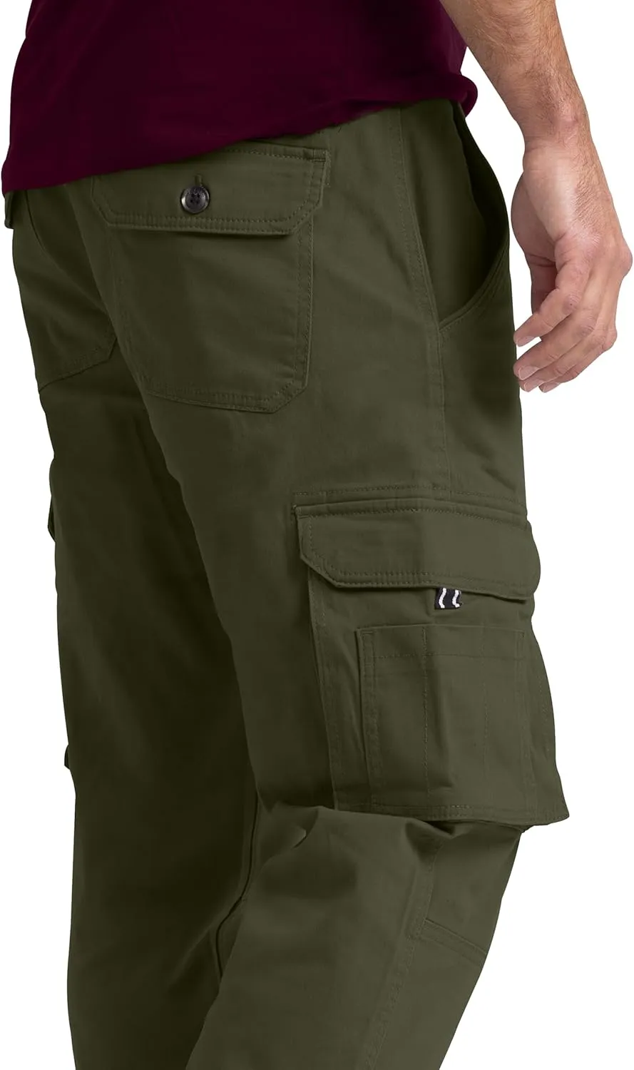Mens Cargo Pants Stretch Flex Heavy Duty 12 Pockets Outdoor Hiking Security Relaxed Fit Wild Work Utility Pants