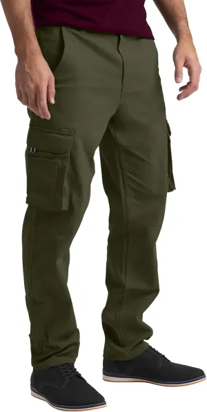 Mens Cargo Pants Stretch Flex Heavy Duty 12 Pockets Outdoor Hiking Security Relaxed Fit Wild Work Utility Pants