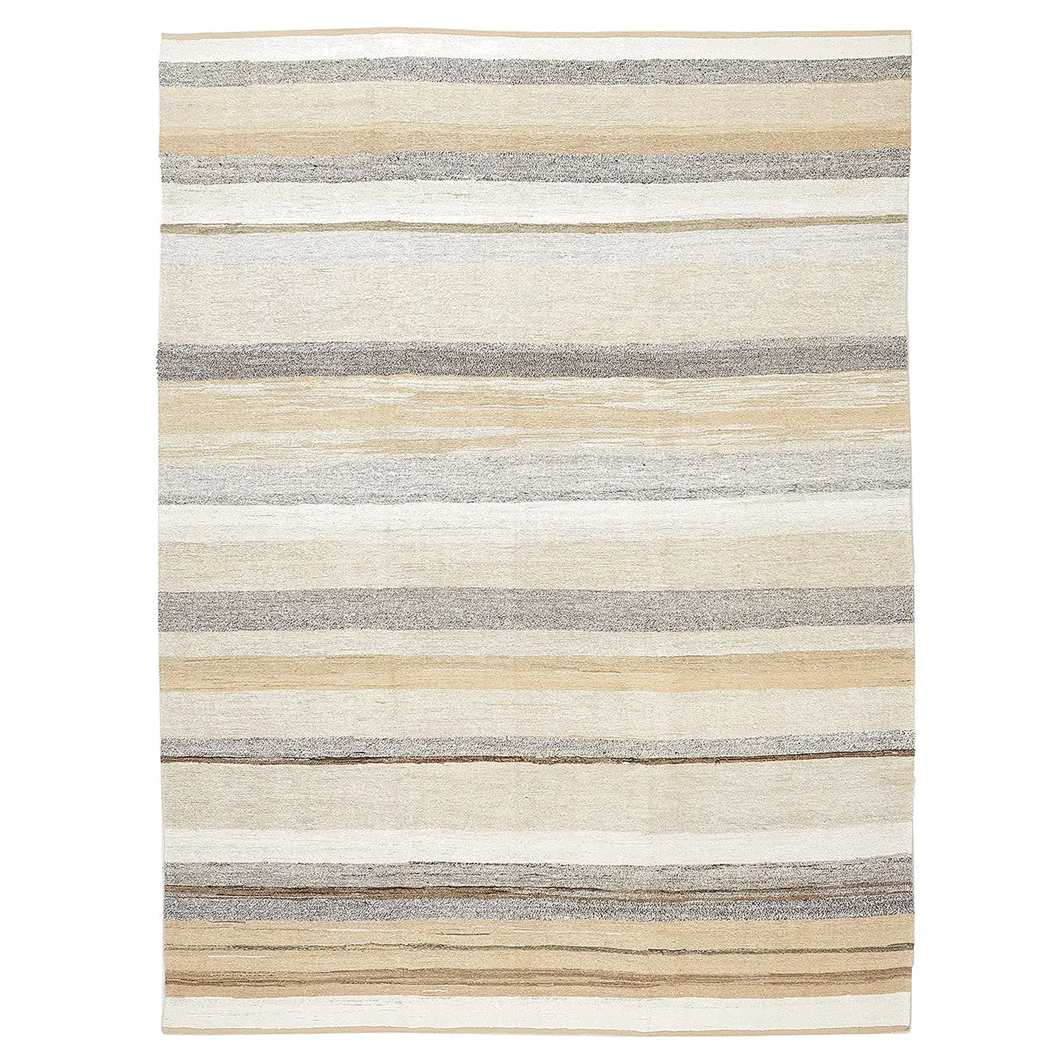 Multicolored Flatweave Hemp Rug - 8'1" x 10'1"