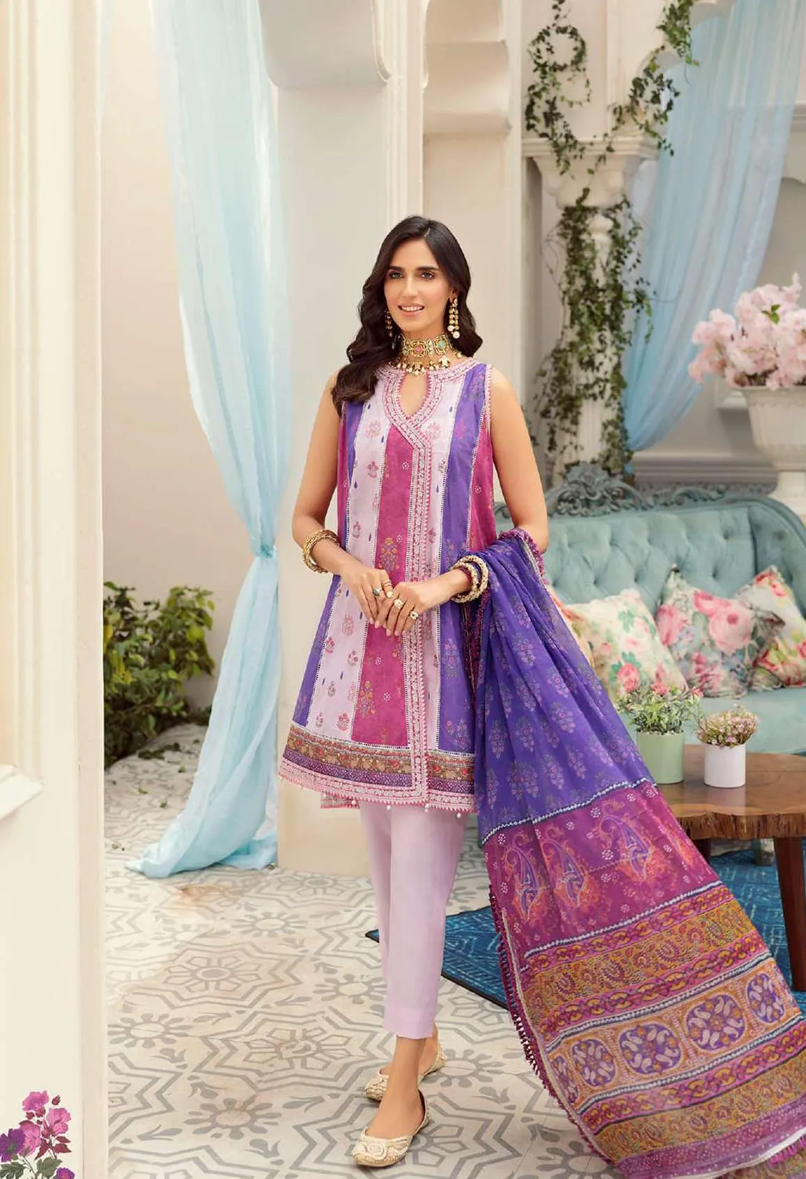 Noor by Sadia Asad Unstitched 3 Piece Printed  Lawn Collection'2022-D-03-B