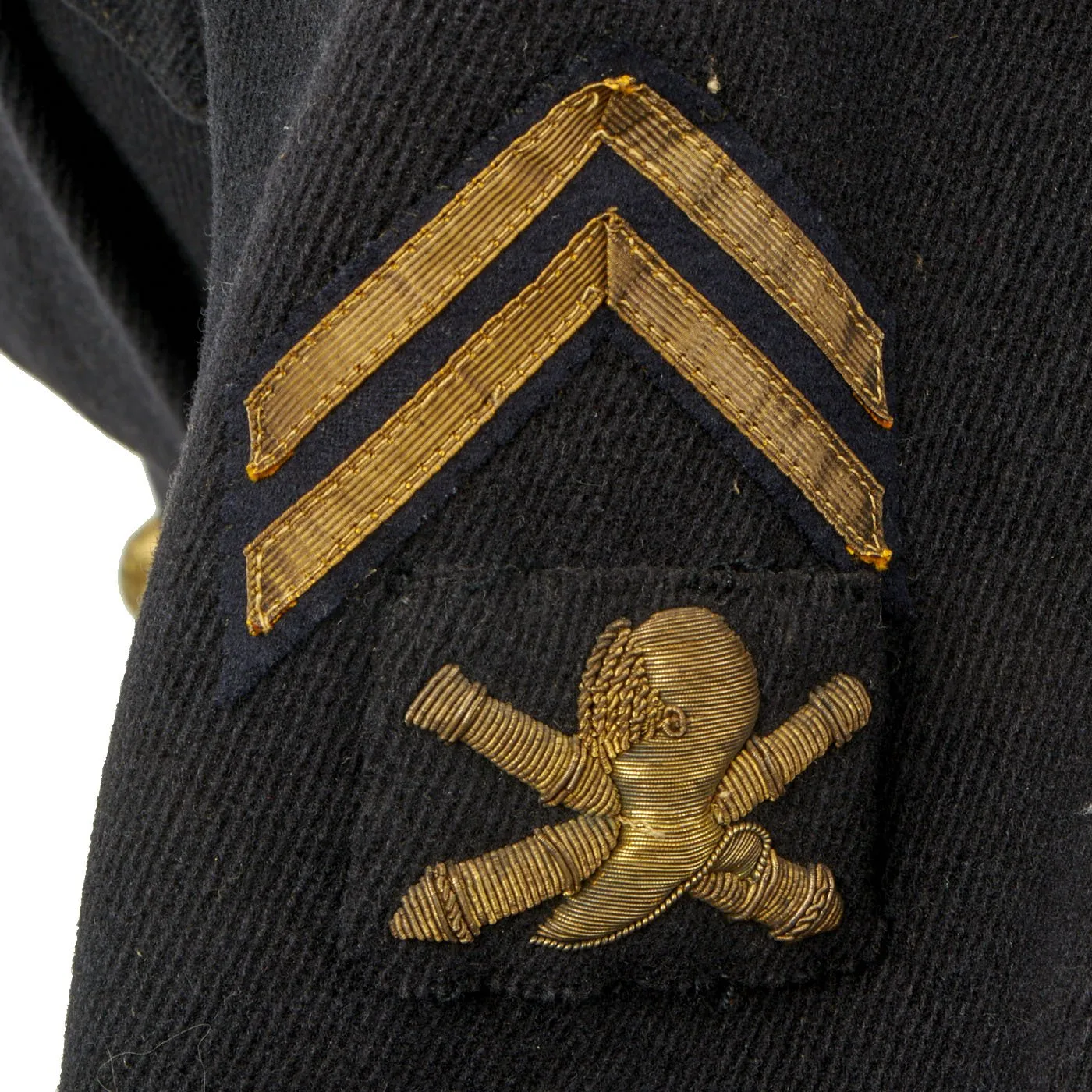 Original French WWI Armored Corps Tanker NCO Uniform Tunic with Identification