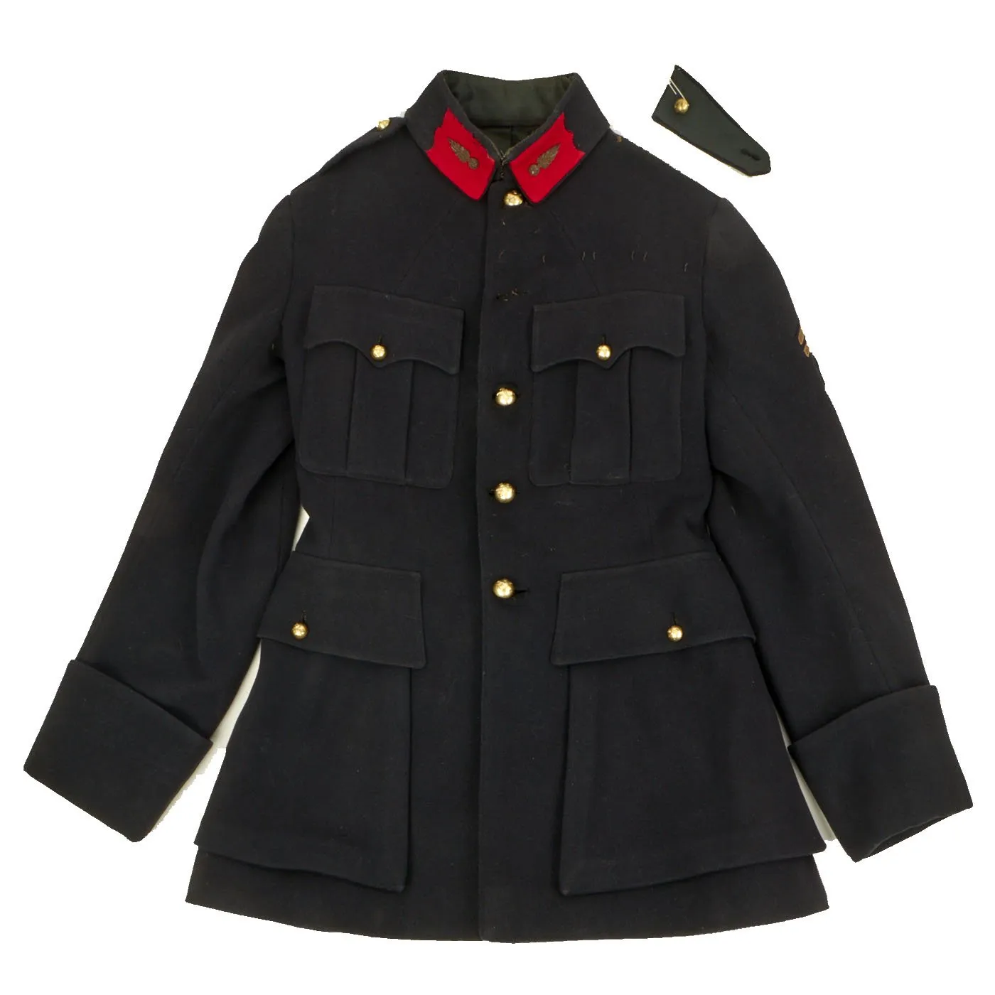 Original French WWI Armored Corps Tanker NCO Uniform Tunic with Identification