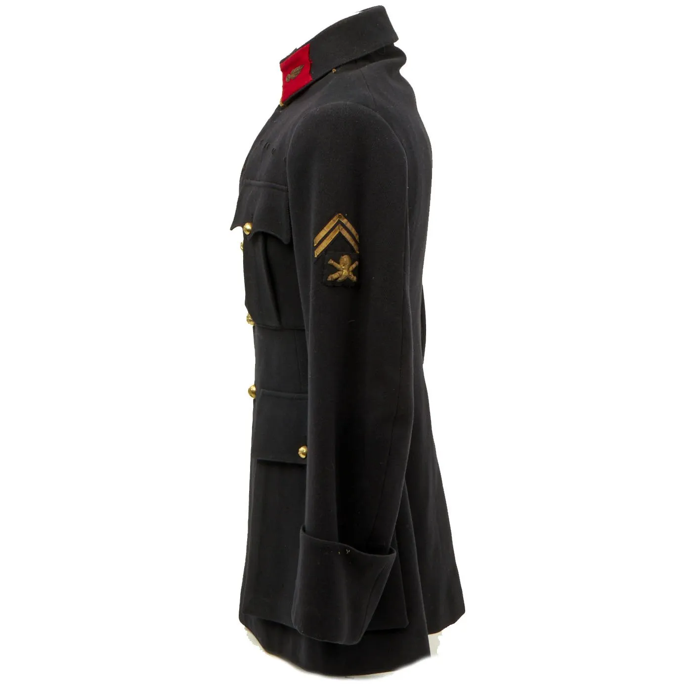 Original French WWI Armored Corps Tanker NCO Uniform Tunic with Identification