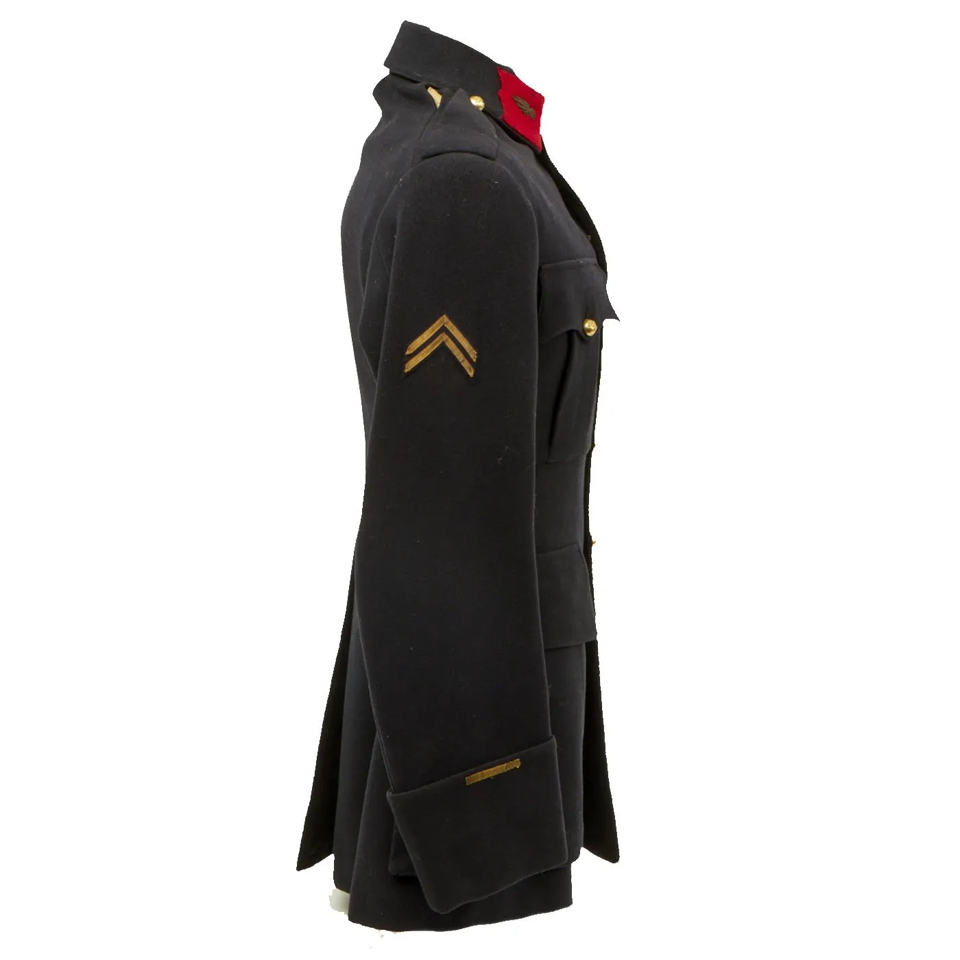 Original French WWI Armored Corps Tanker NCO Uniform Tunic with Identification