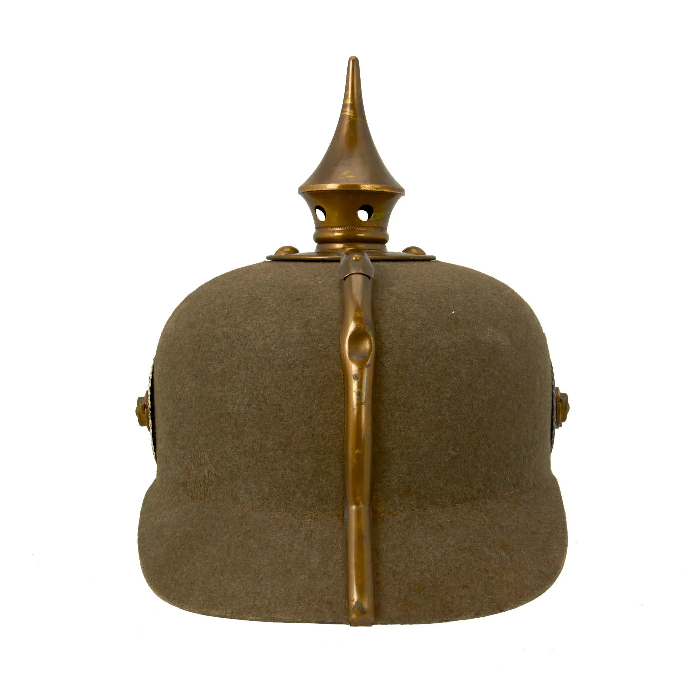 Original Imperial German WWI Bavarian M1895 Infantry Ersatz Felt Pickelhaube Spiked Helmet - Filzhelm