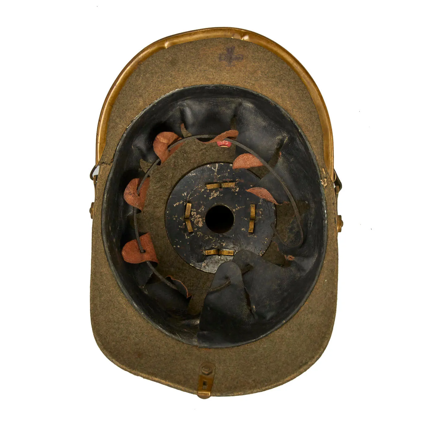 Original Imperial German WWI Bavarian M1895 Infantry Ersatz Felt Pickelhaube Spiked Helmet - Filzhelm