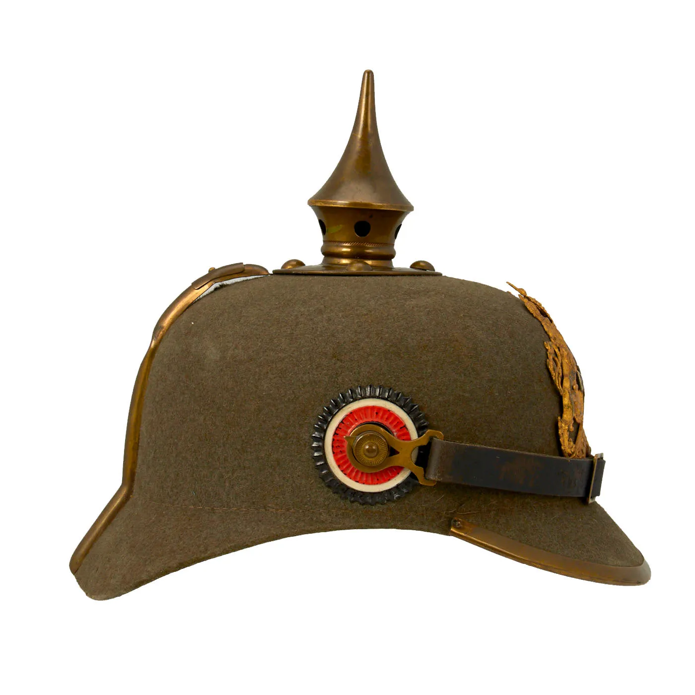 Original Imperial German WWI Bavarian M1895 Infantry Ersatz Felt Pickelhaube Spiked Helmet - Filzhelm