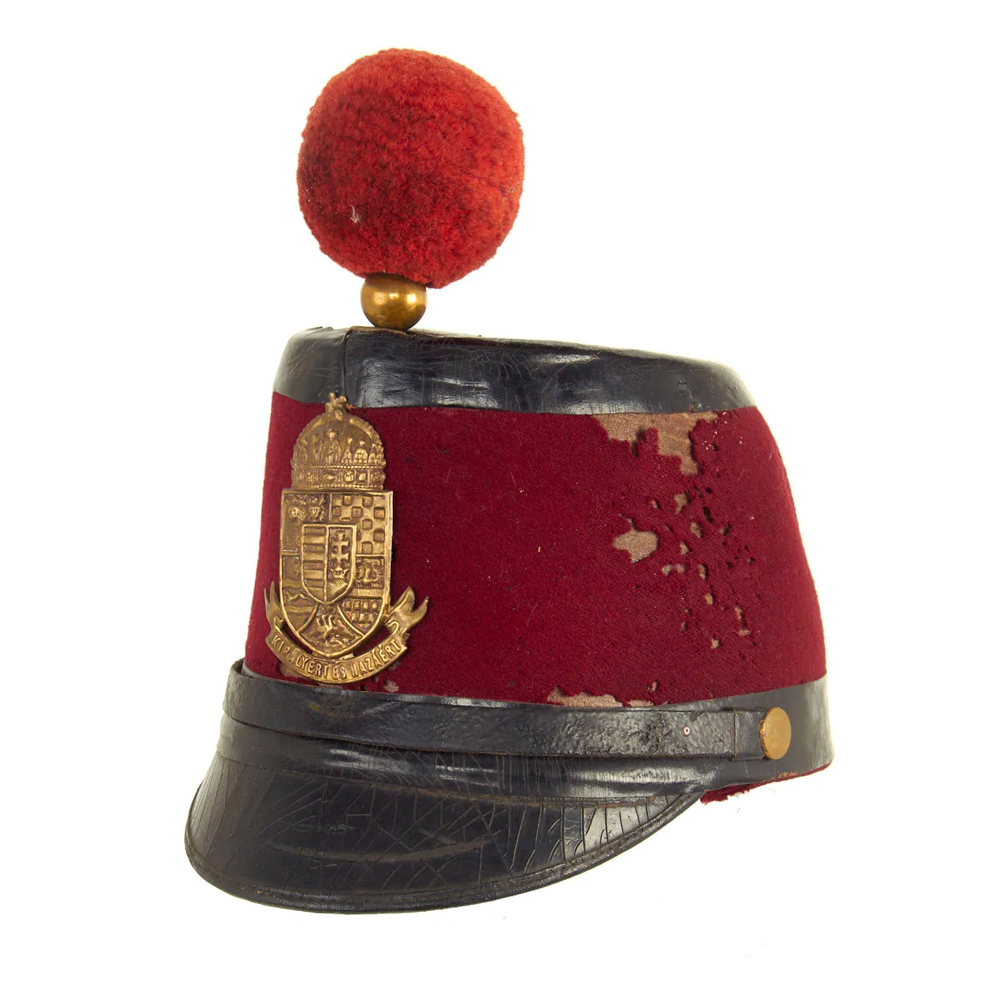 Original Pre WWI Royal Hungarian Honvéd Enlisted Shako