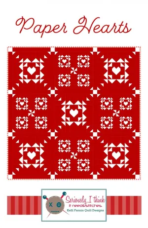 PATTERN, Paper Hearts Quilt by Kelli Fannin