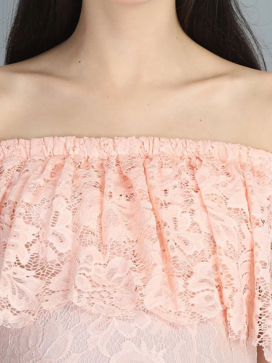 Petal Peach Maternity Dress