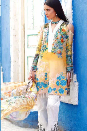 RajBari Premium Embroidered Lawn Eid Edition 2017 – 5B