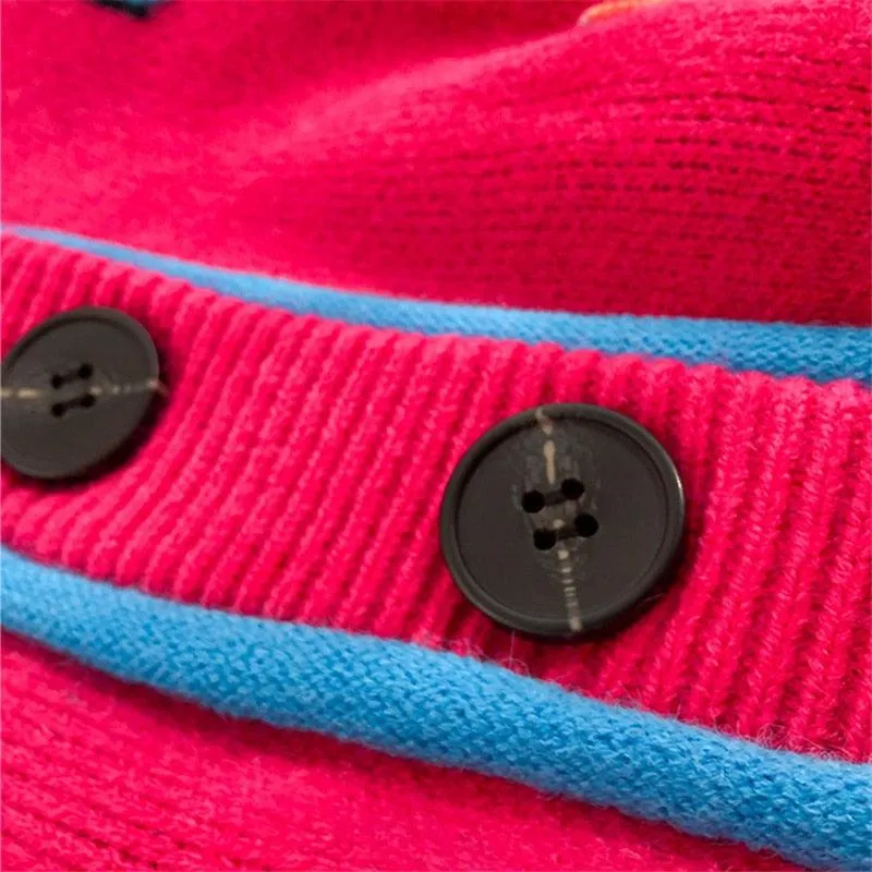 Retro Letterman Patchwork Cardigan