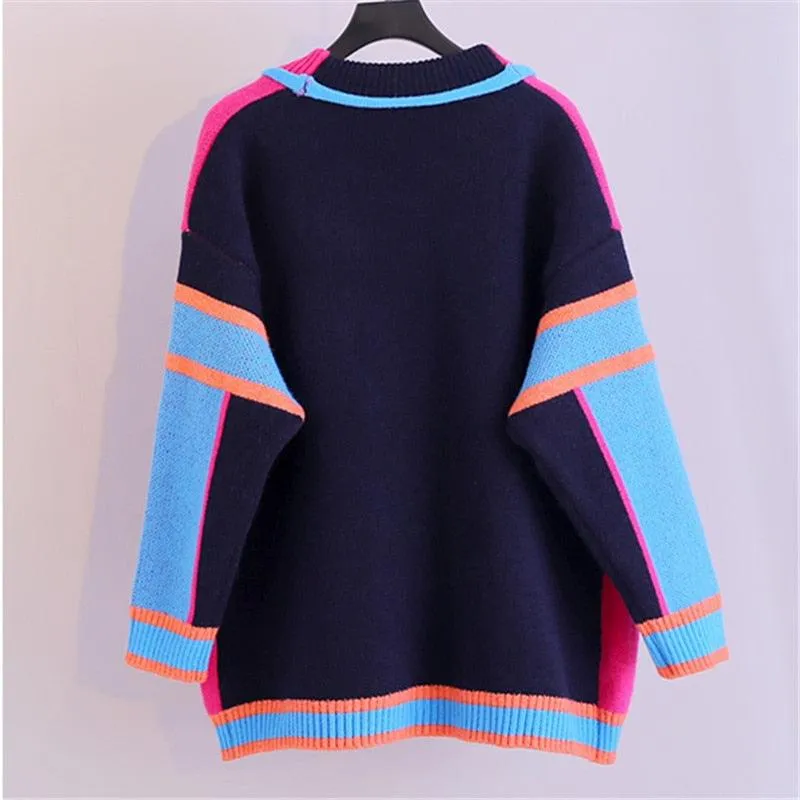 Retro Letterman Patchwork Cardigan