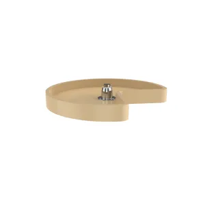 Rev-A-Shelf / 6421-18-15-52 / Polymer Kidney-Shaped 1-Shelf Lazy Susan w/Bottom Mount Rotating Post for Corner Wall Cabinets