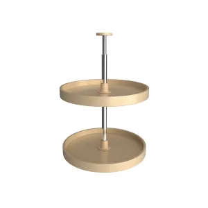 Rev-A-Shelf / LD-4BW-062-18-1 / Banded Wood Full-Circle 2-Shelf Lazy Susans for Corner Wall Cabinets