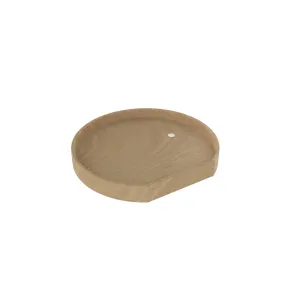 Rev-A-Shelf / LD-4NW-201-20BS-1 / Natural Wood D-Shaped Lazy Susan for Corner Wall Cabinets w/ Swivel Bearing