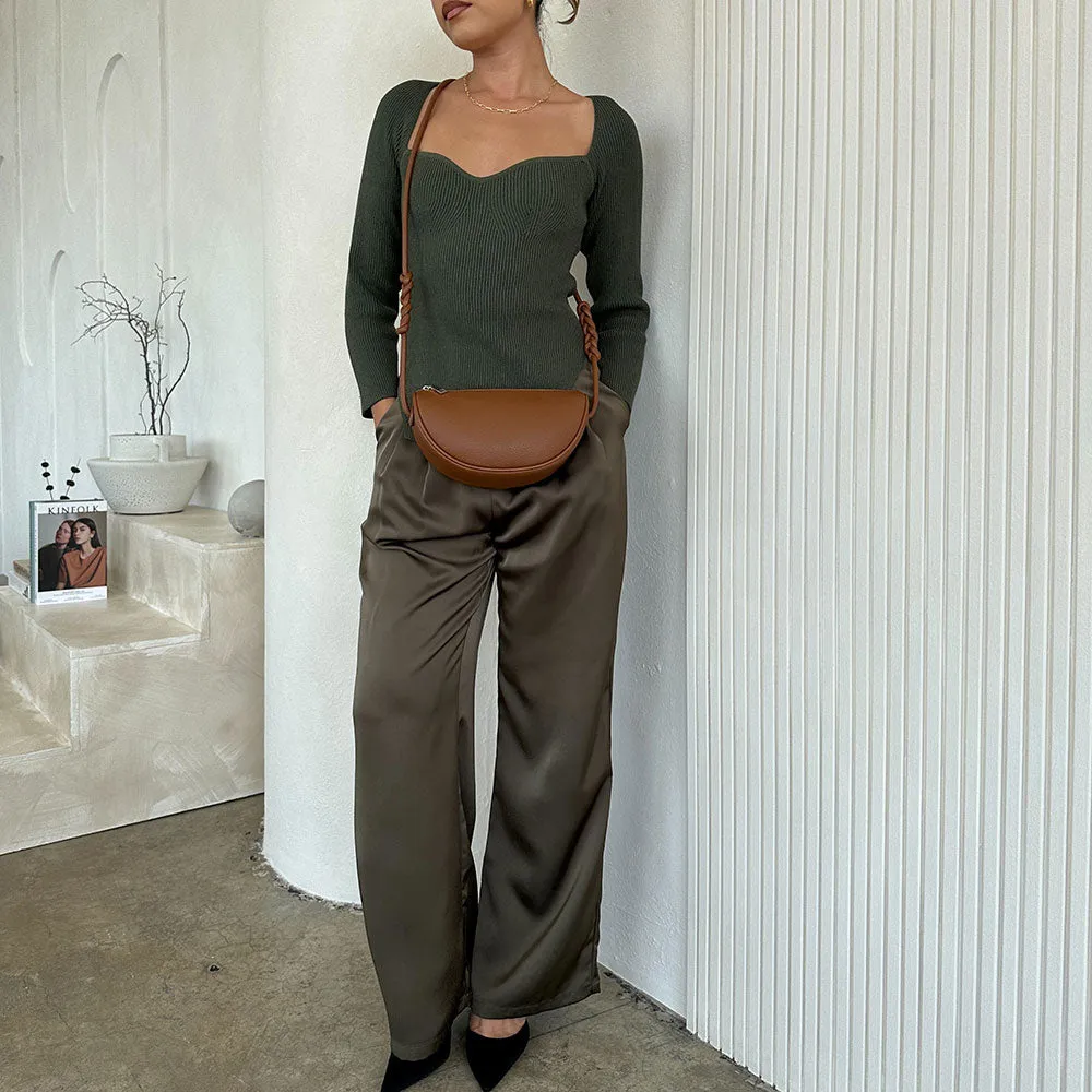 Satin Straight Leg Pant - FINAL SALE