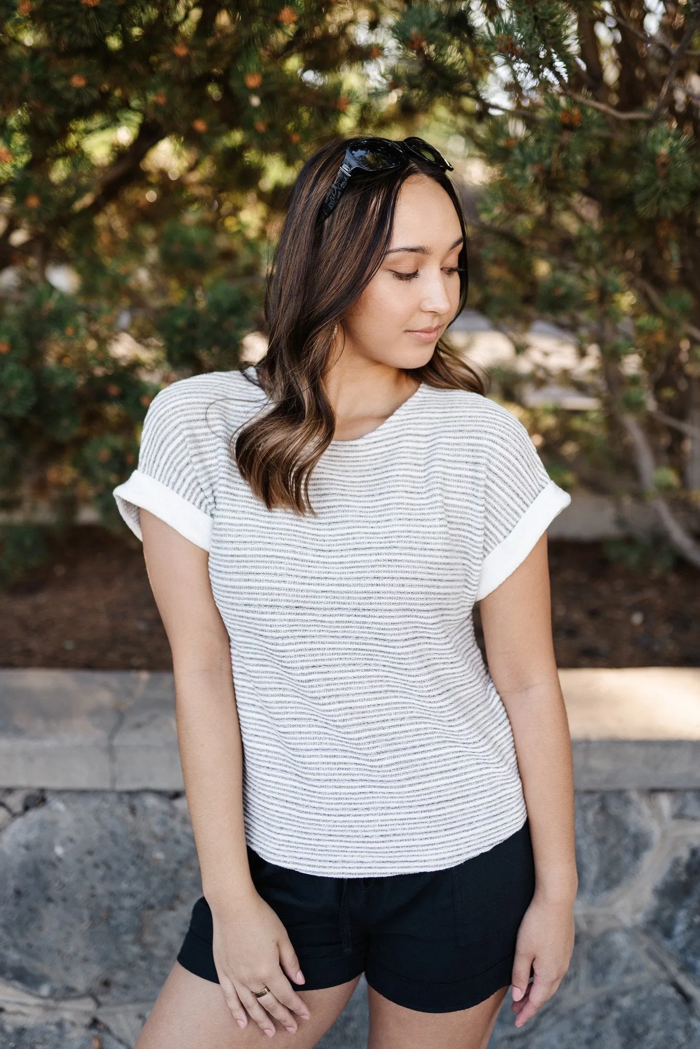 Say It Isn't So Striped Knit Top