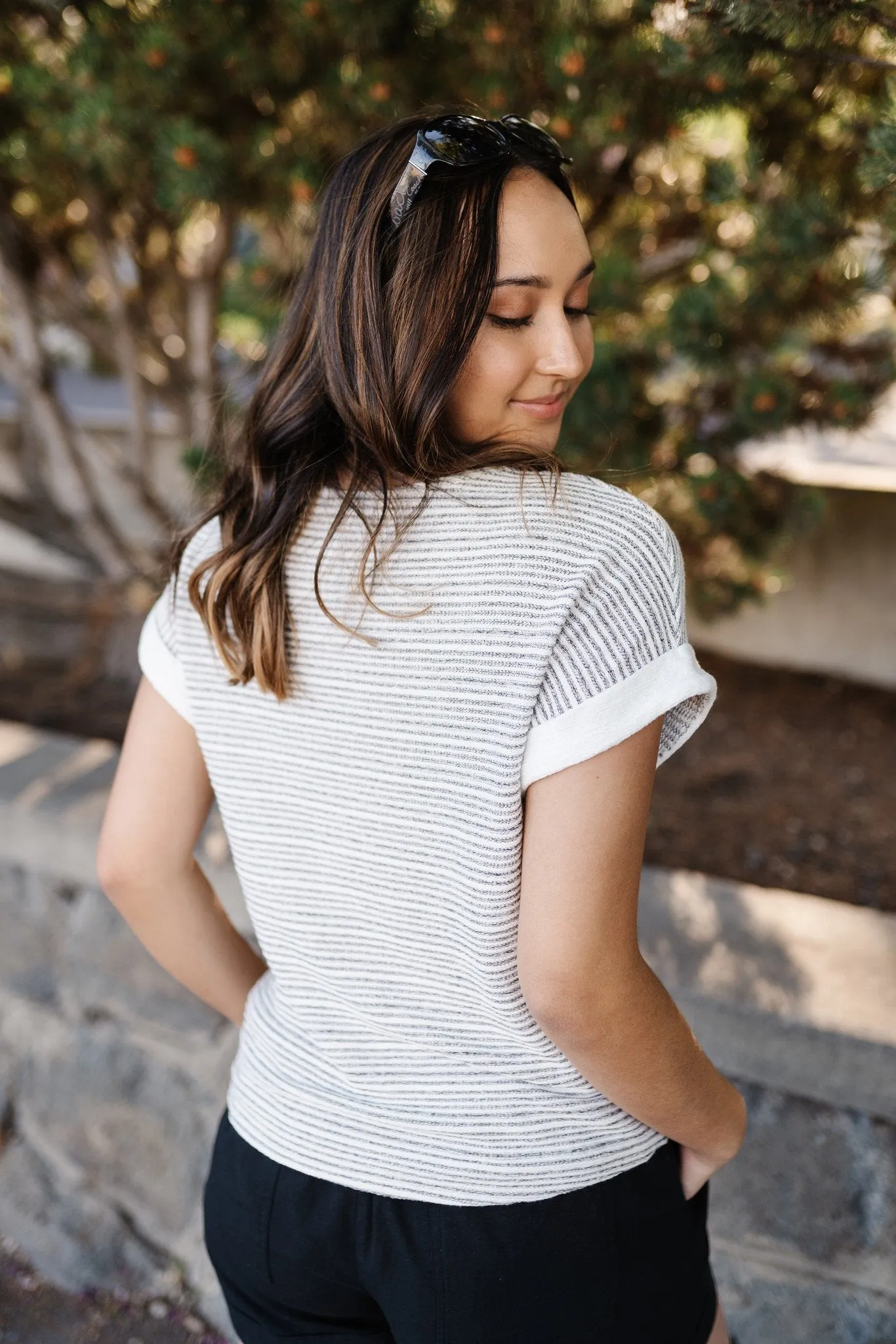 Say It Isn't So Striped Knit Top