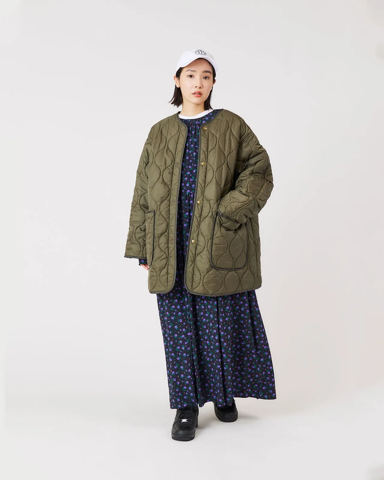 SHORT QUILTING COAT (KHAKI)