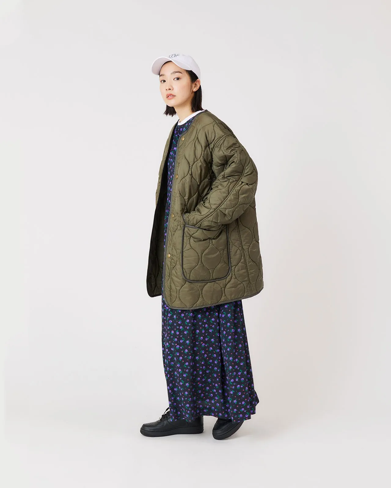 SHORT QUILTING COAT (KHAKI)