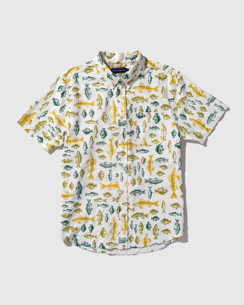 SoftHemp™ Chambray Short-Sleeve Button Down