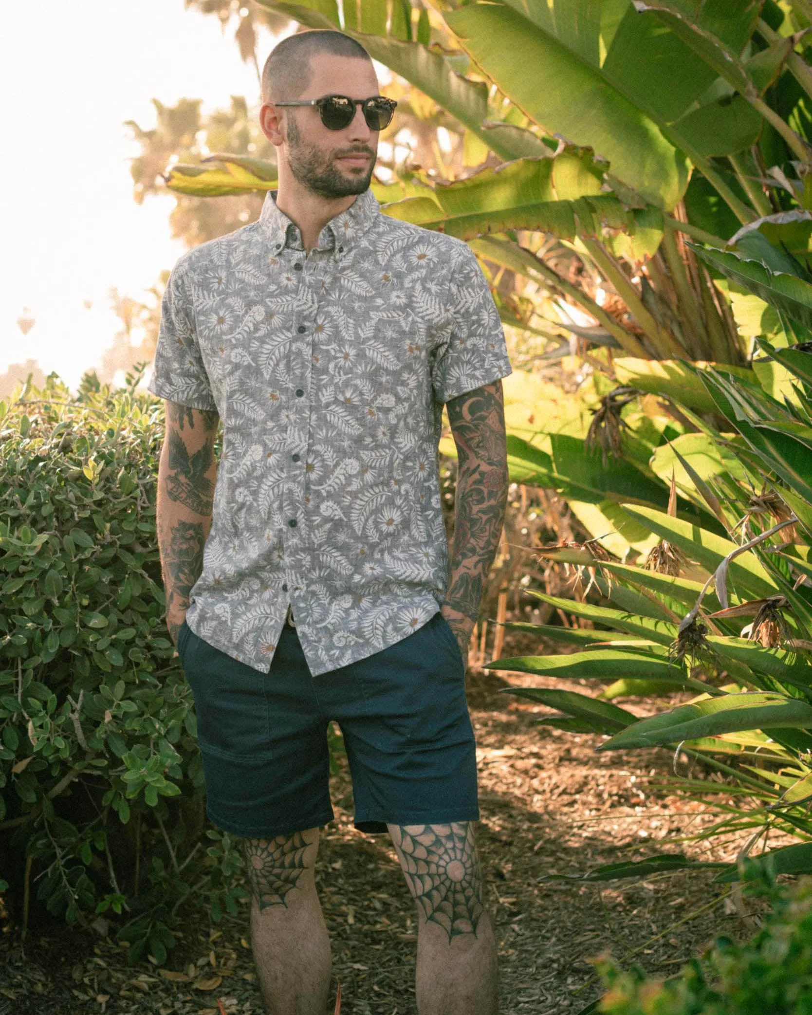 SoftHemp™ Chambray Short-Sleeve Button Down