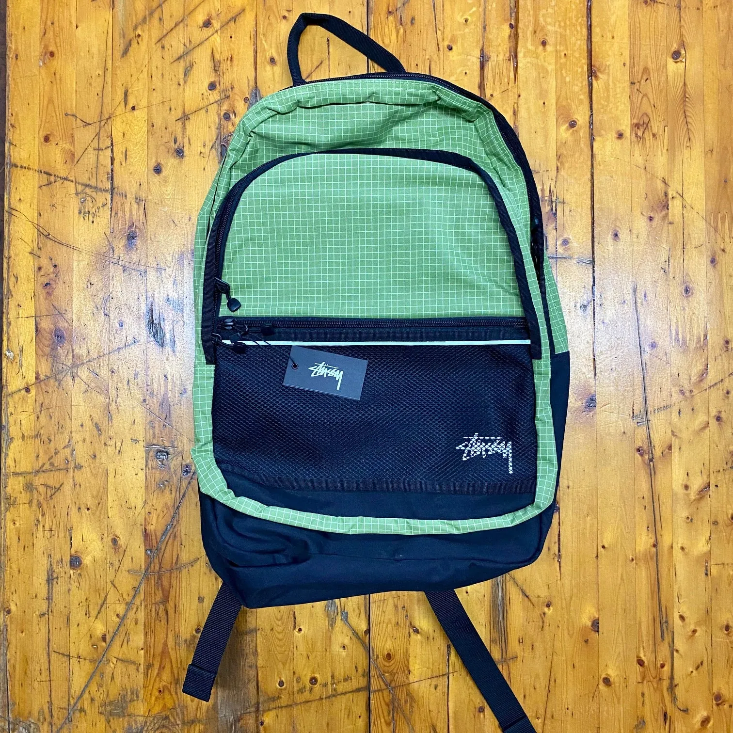 Stüssy Ripstop Nylon Backpack Lime Green