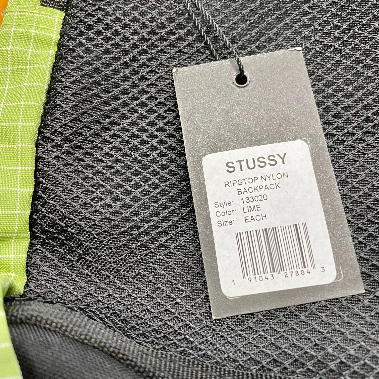 Stüssy Ripstop Nylon Backpack Lime Green