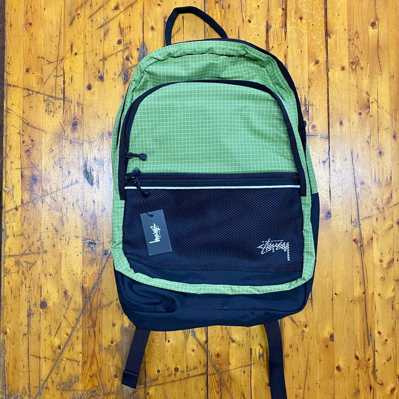 Stüssy Ripstop Nylon Backpack Lime Green