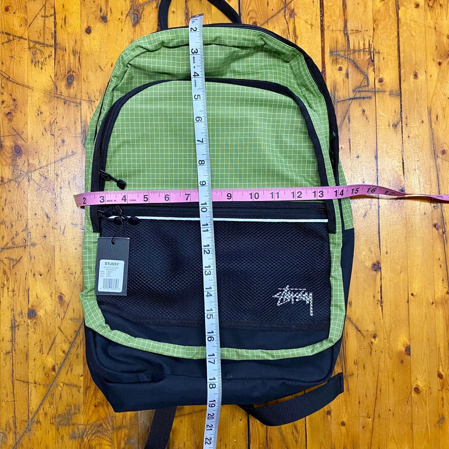 Stüssy Ripstop Nylon Backpack Lime Green
