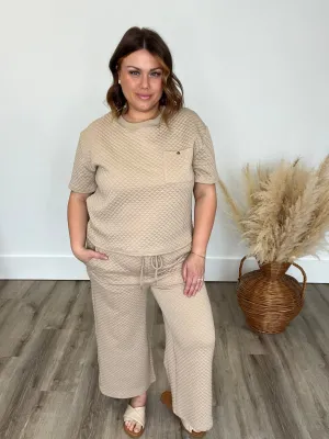 Textured Straight Leg Pants - Coco