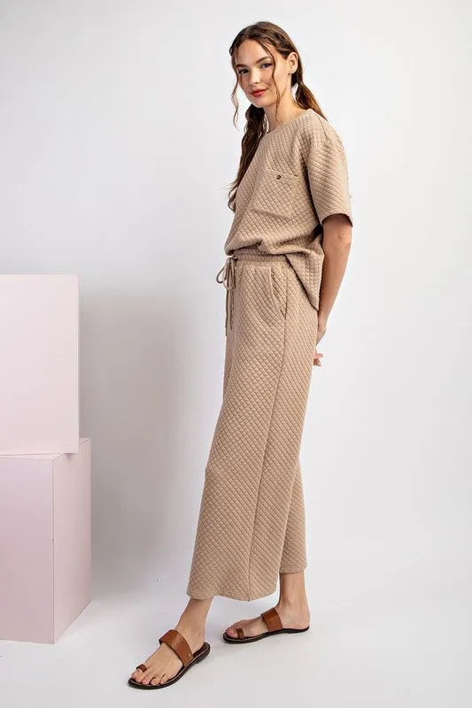 Textured Straight Leg Pants - Coco