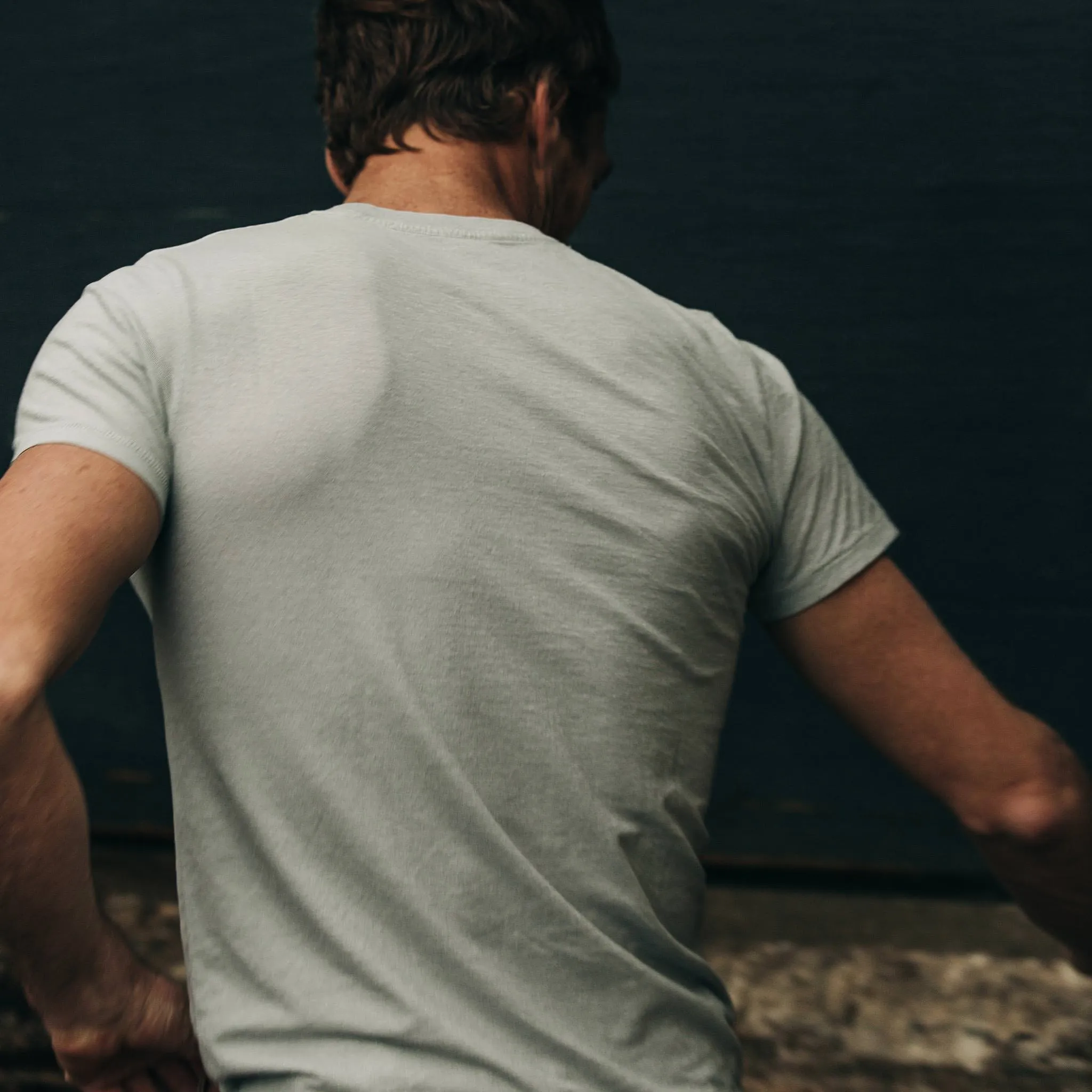 The Cotton Hemp Tee in Bay Mist