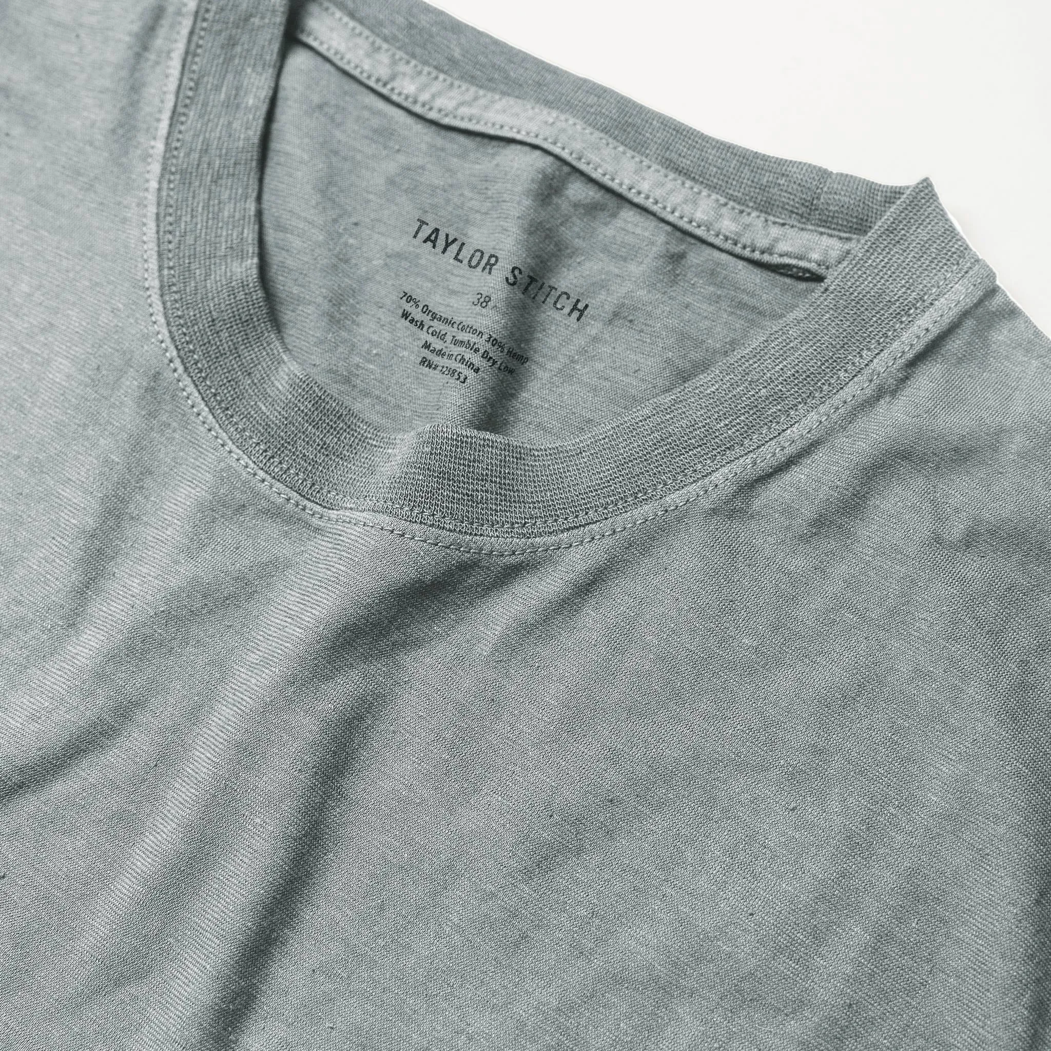 The Cotton Hemp Tee in Bay Mist