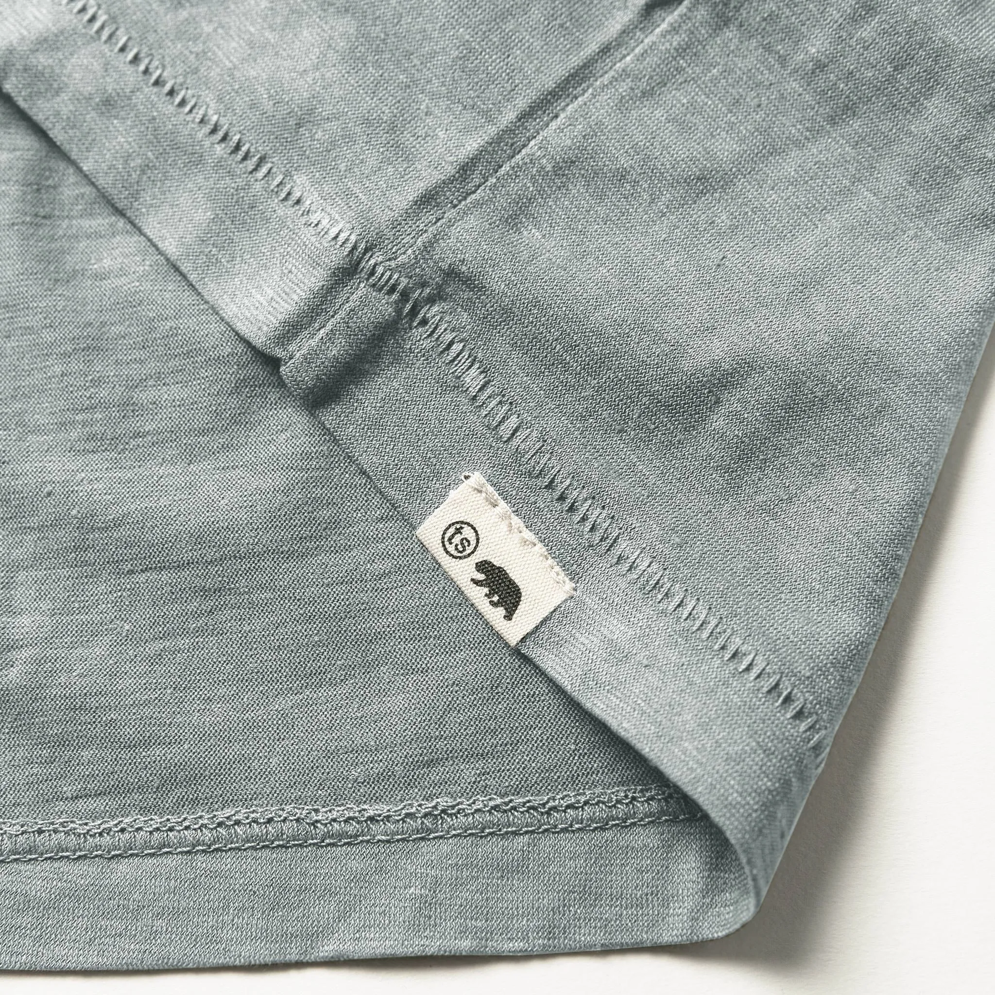 The Cotton Hemp Tee in Bay Mist
