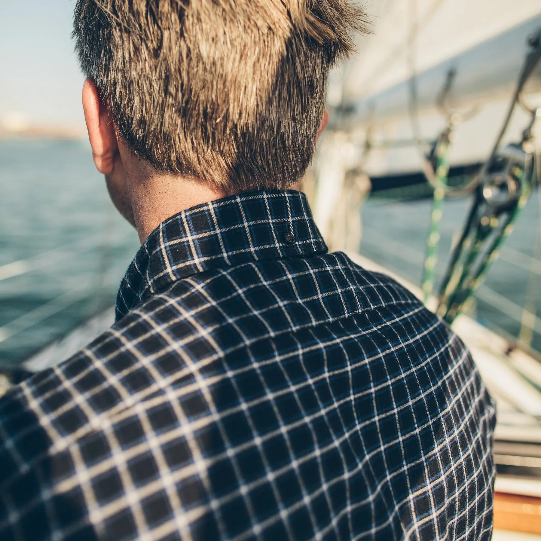 The Jack in Brushed Navy Plaid Flannel