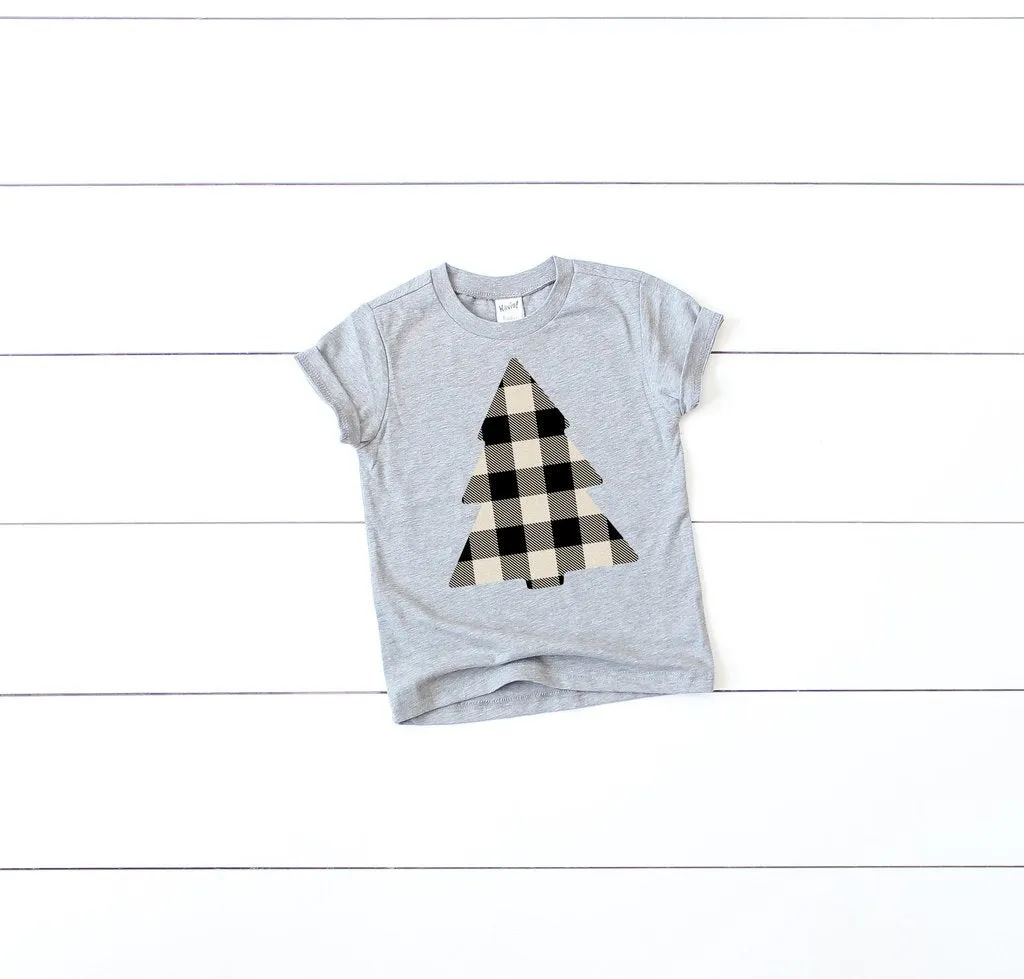 TJR107 - KIDS BUFFALO PLAID TREE TEE