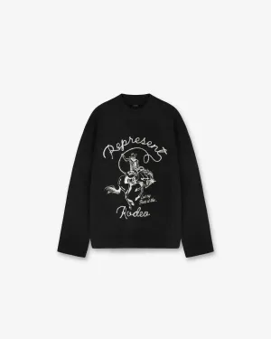 Western Knit Sweatshirt - Jet Black