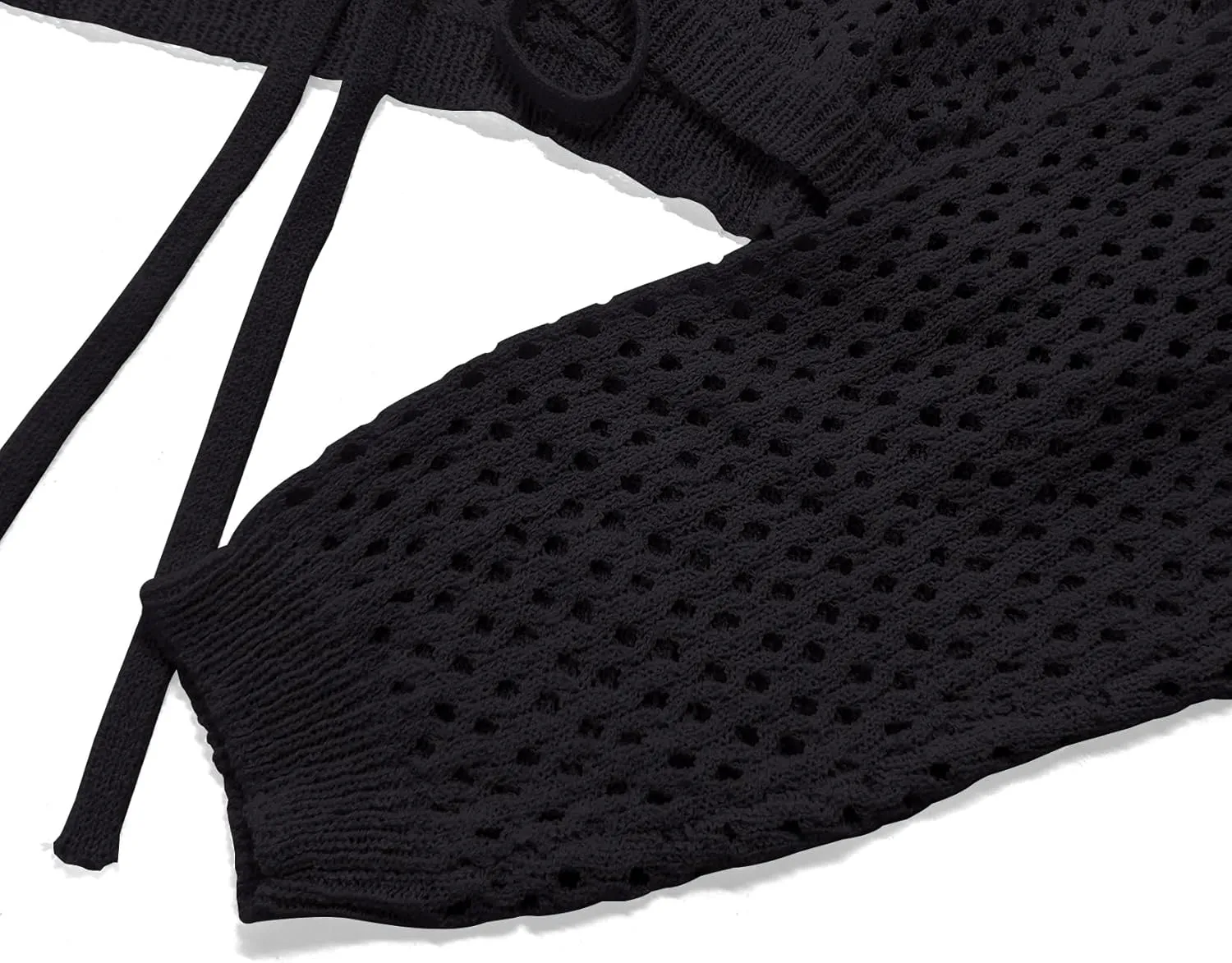 Women's Tie Front Cardigan Shrugs for Dresses Summer Lightweight Crop Top Knit Crochet Sweater Beach Cover Up